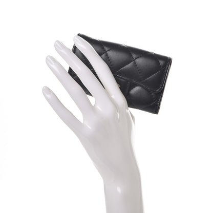 Chanel Lambskin Quilted 6 Key Holder Black 2 of 9