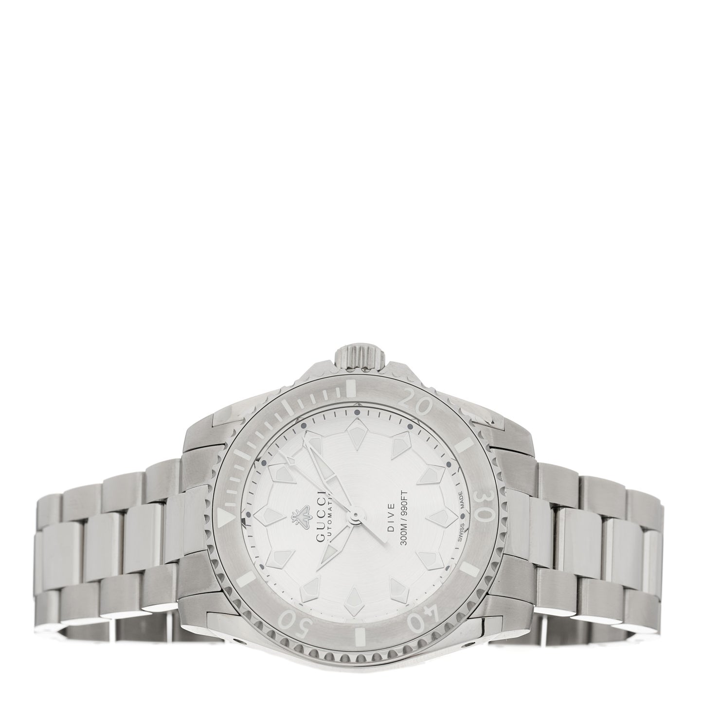 Stainless Steel 40mm Dive Quartz Watch Silver