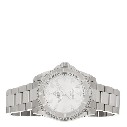 Gucci Stainless Steel 40mm Dive Quartz Watch Silver 2 of 5