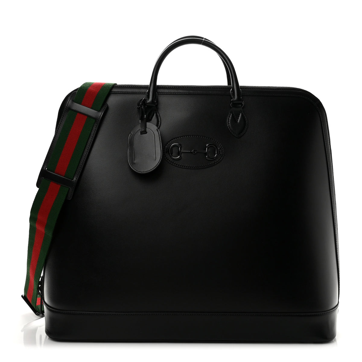 Gucci Boarded Plutone Calfskin Large Horsebit 1955 Duffle Bag Black 1 of 9