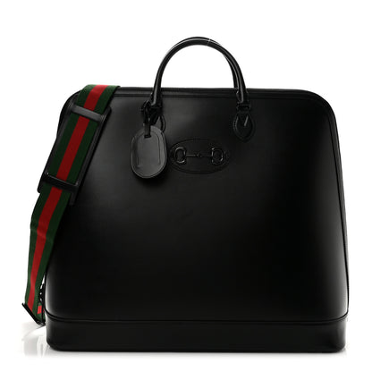 Gucci Boarded Plutone Calfskin Large Horsebit 1955 Duffle Bag Black 1 of 9