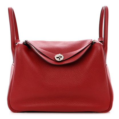Hermes Taurillon Clemence Lindy 30 Rouge Garance 1 of 10