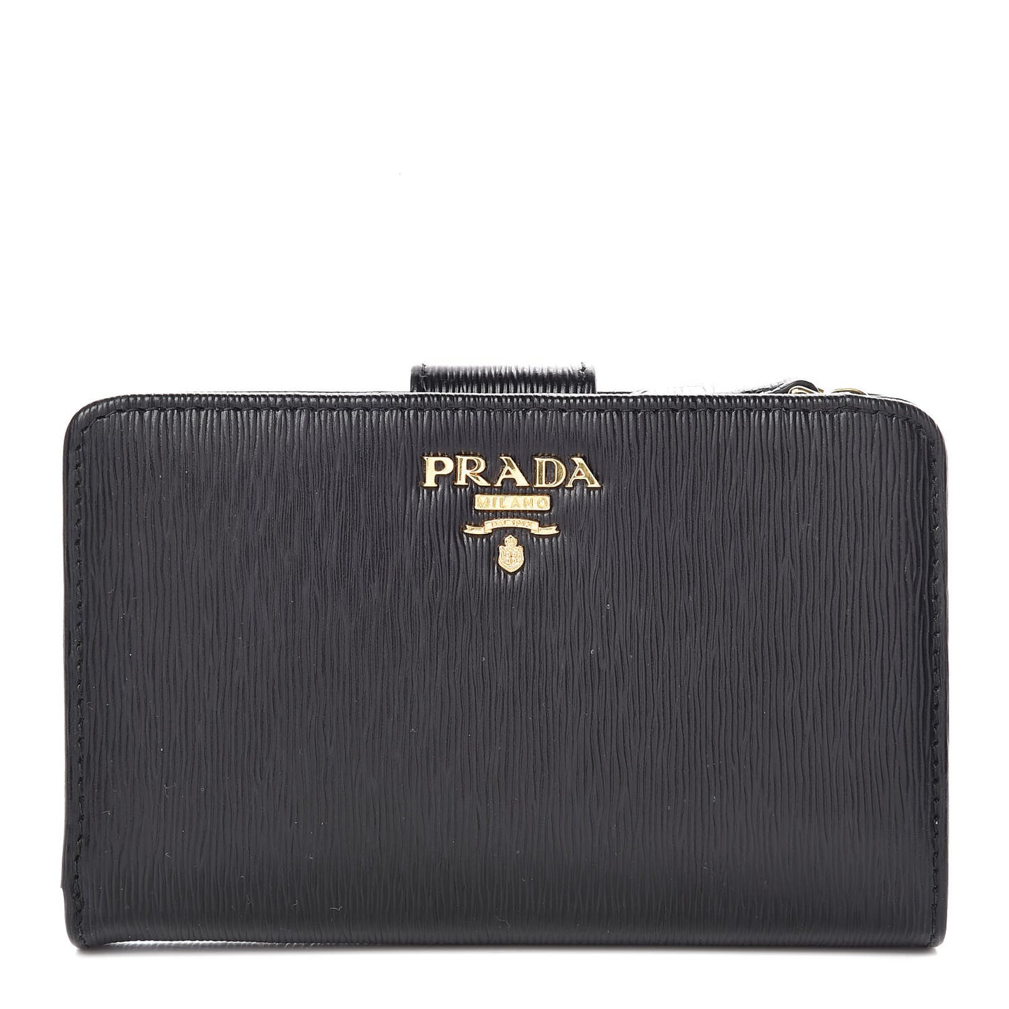 Vitello Move Metal Compact Wallet Black