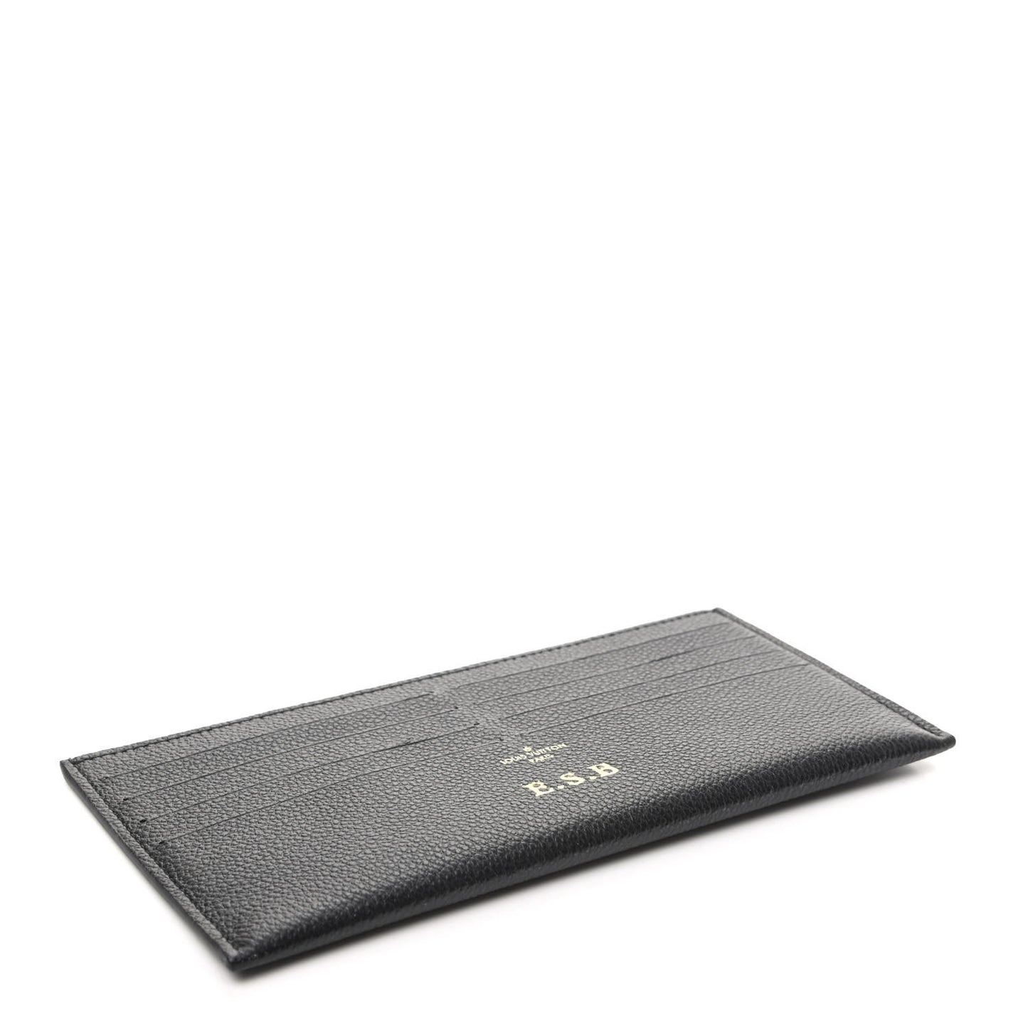 Calfskin Felicie Chain Wallet Card Holder Insert Black