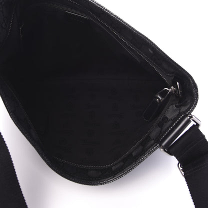 Gucci Imprime Monogram Medium Flat Messenger Bag Black 4 of 9