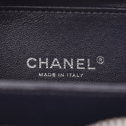 Chanel Iridescent Caviar Quilted Small CC Filigree Vanity Case Dark Turquoise 8 of 11