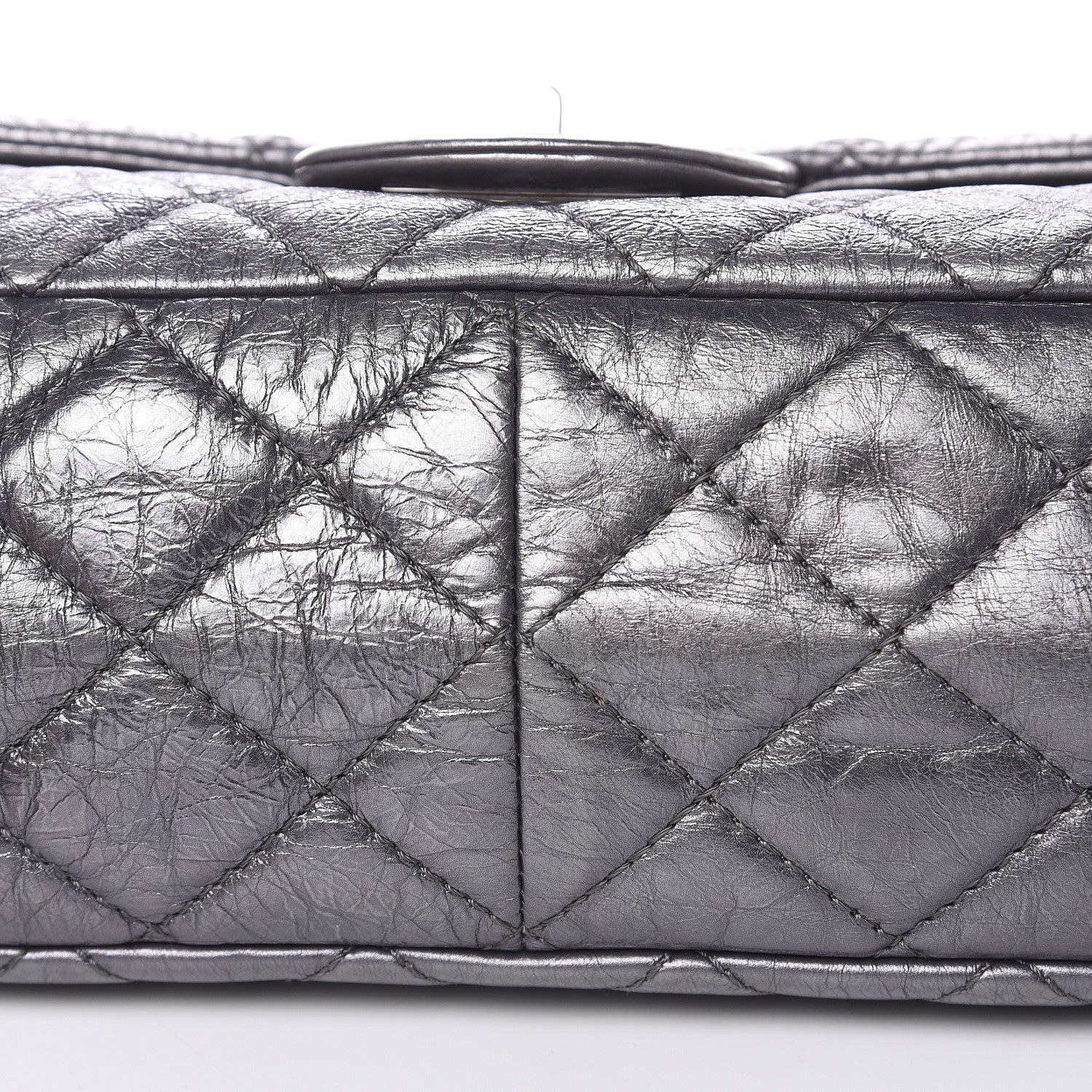 Chanel Metallic Aged Calfskin Quilted 2.55 Reissue 227 Flap Dark Silver 15 of 20