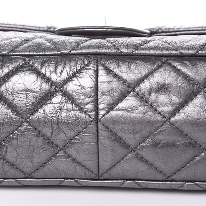 Chanel Metallic Aged Calfskin Quilted 2.55 Reissue 227 Flap Dark Silver 15 of 20