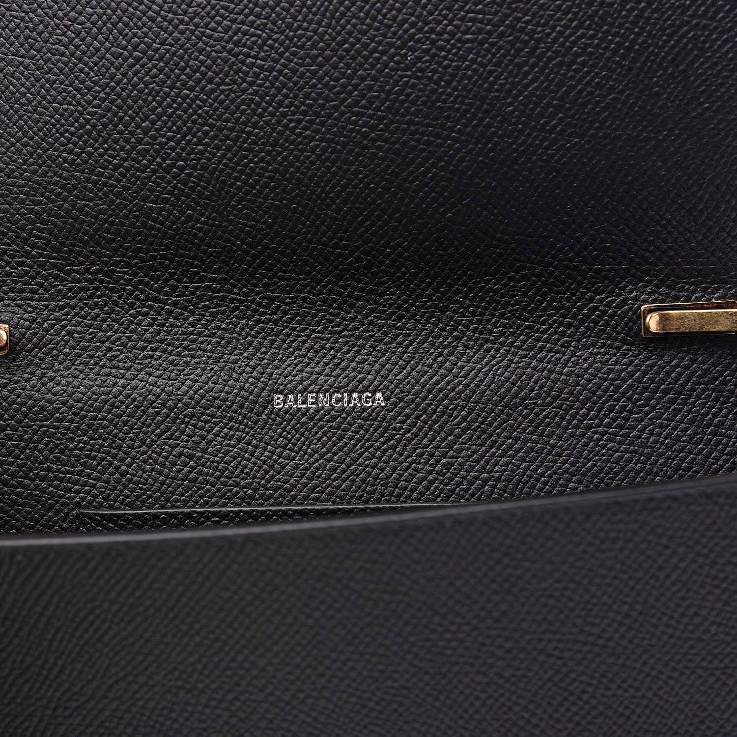 Balenciaga Grained Calfskin BB Phone Holder Wallet On Chain Black 6 of 8