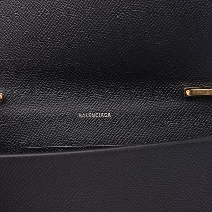 Balenciaga Grained Calfskin BB Phone Holder Wallet On Chain Black 6 of 8