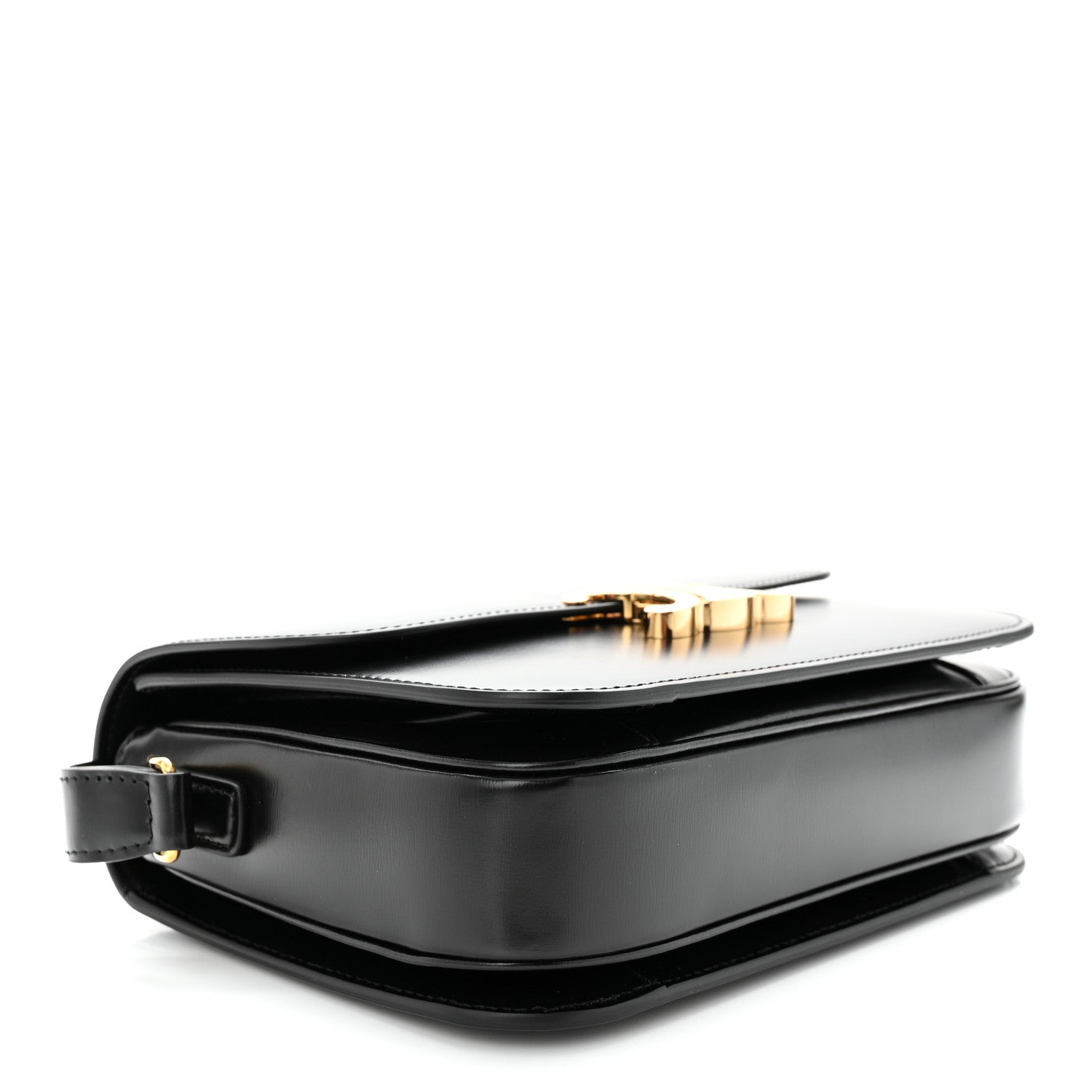 Celine Shiny Calfskin Medium Triomphe Black 4 of 11