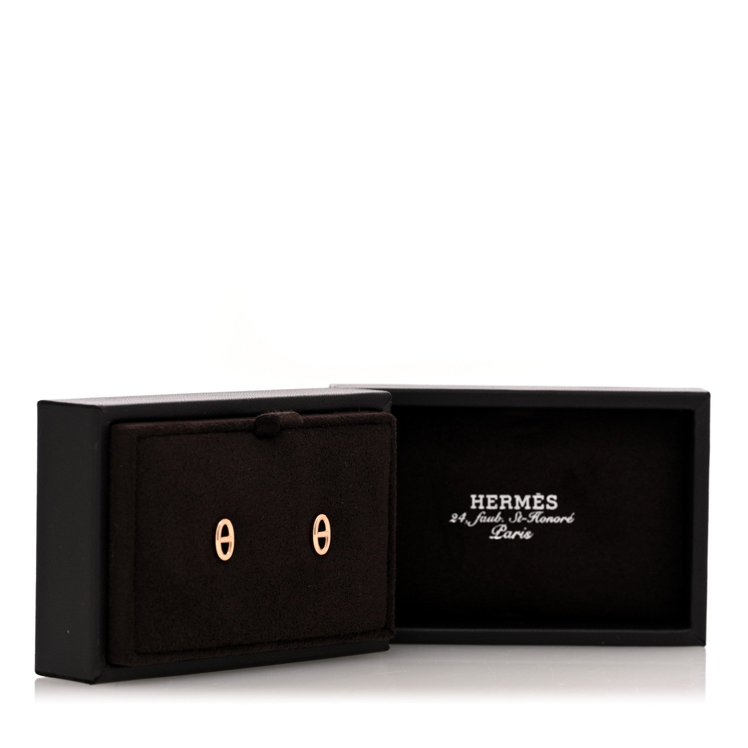 Hermes 18K Rose Gold TPM Farandole Stud Earrings 5 of 5