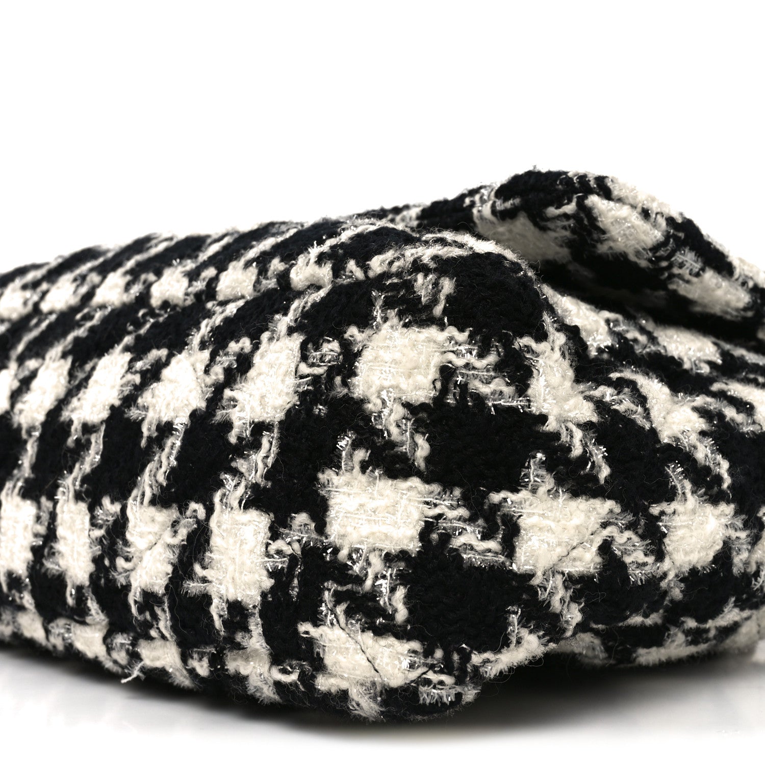 Chanel Tweed Quilted Maxi Chanel 19 Flap Black Ecru White 1855099