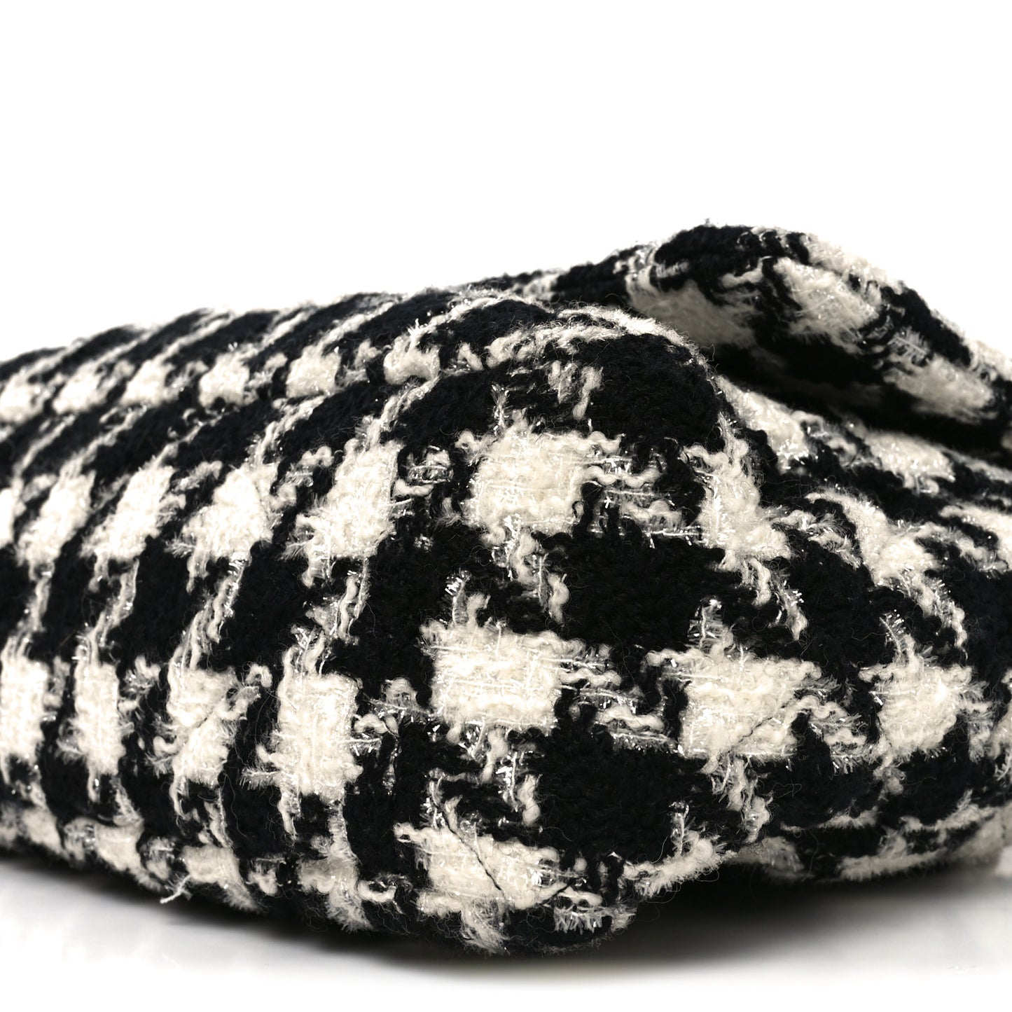 Tweed Quilted Maxi Chanel 19 Flap Black Ecru White