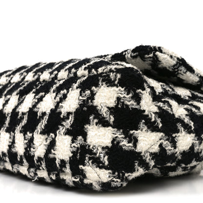 Chanel Tweed Quilted Maxi Chanel 19 Flap Black Ecru White 10 of 10