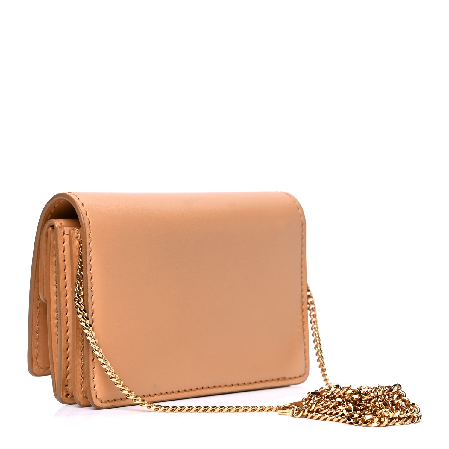 Burberry Calfskin Jessie Chain Card Case Warm Sand 2 of 4