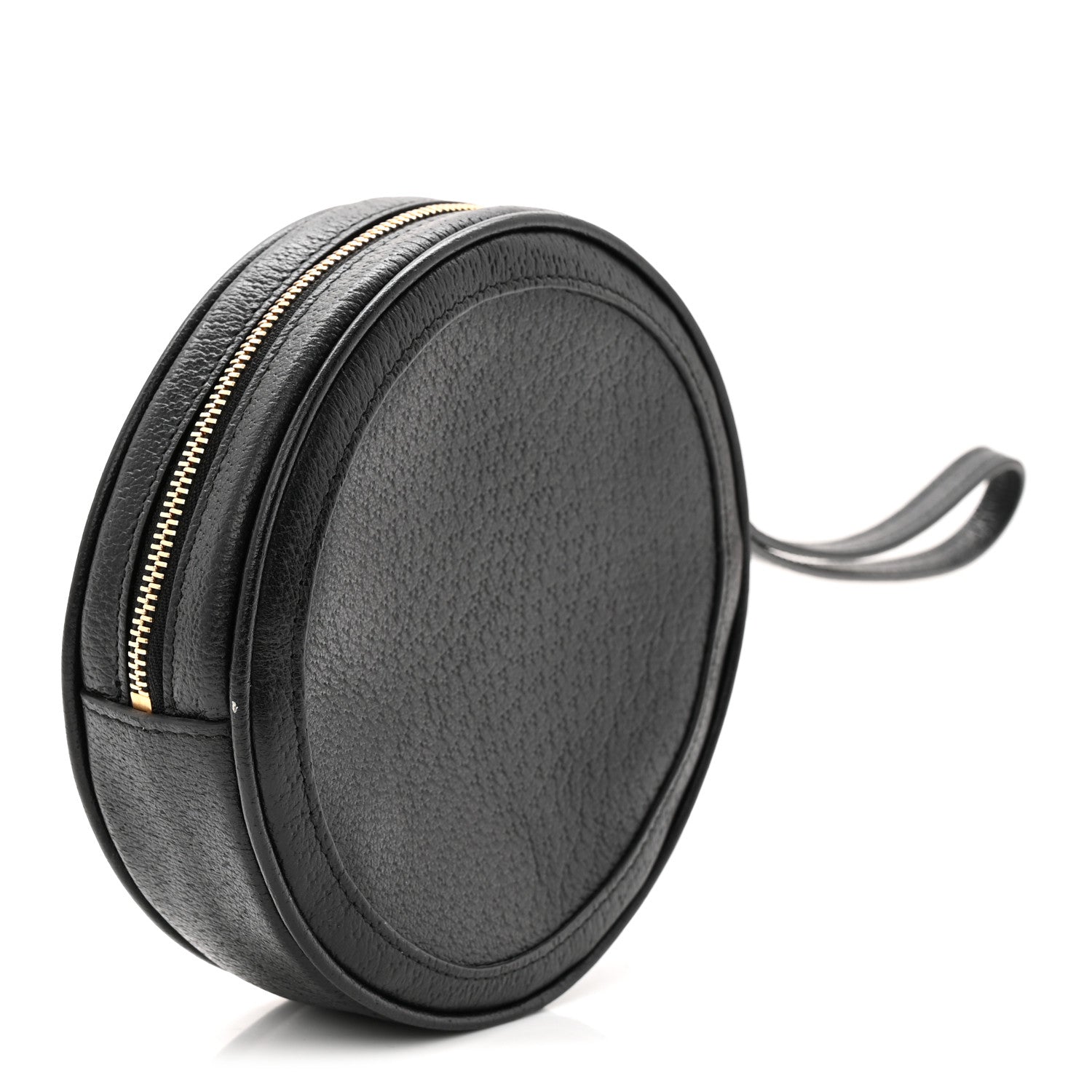 Gucci Textured Calfskin Web Ophidia Round Wrist Wallet Black 3 of 11