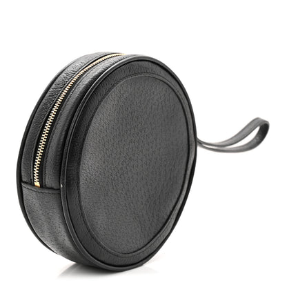 Gucci Textured Calfskin Web Ophidia Round Wrist Wallet Black 3 of 11