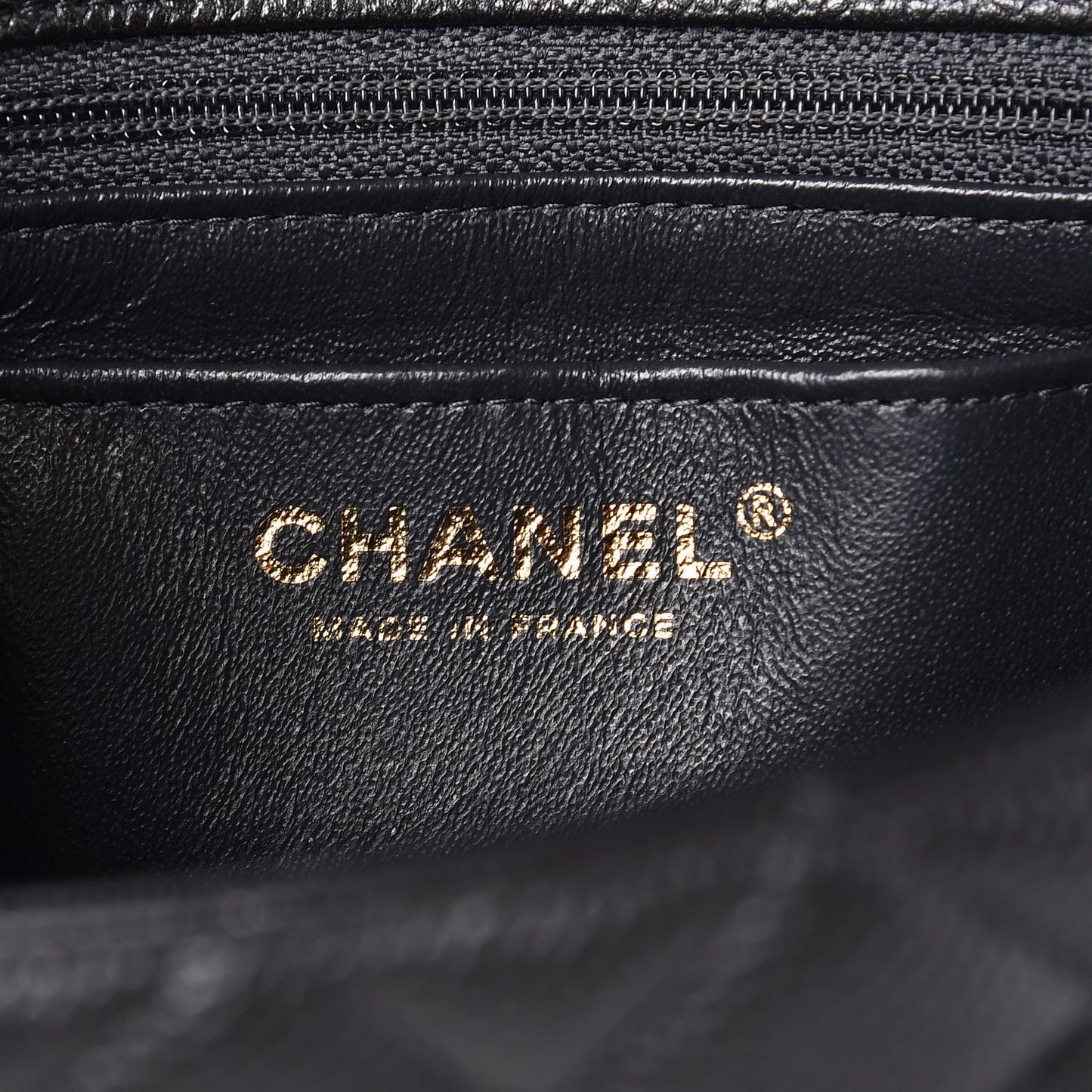 Caviar Quilted Mini Rectangular Flap Dark Grey