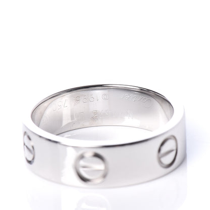 Cartier 18K White Gold 5.5mm LOVE Ring 51 5.75 4 of 6