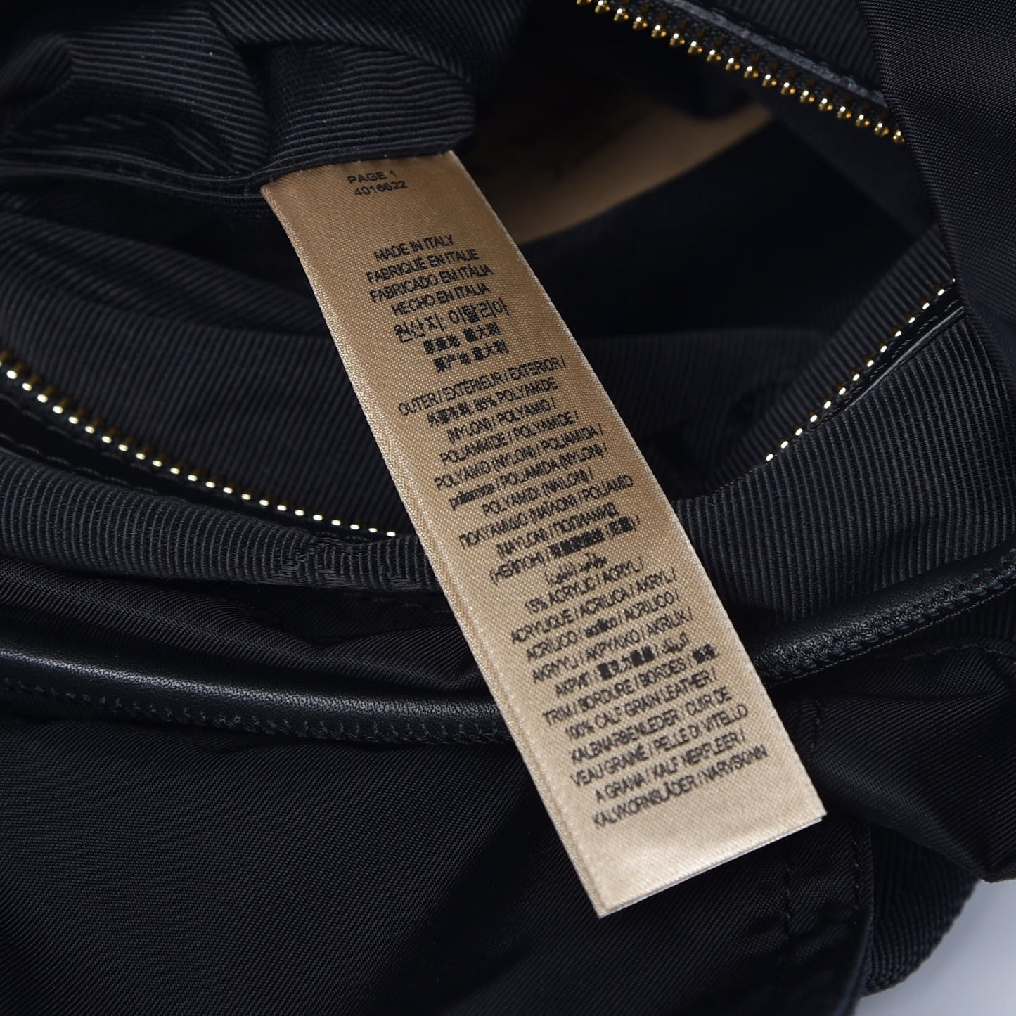 Nylon Medium Backpack Black