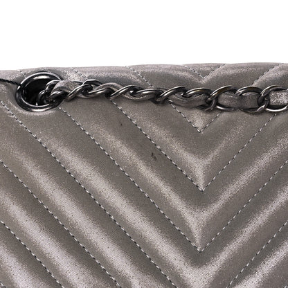 Chanel Metallic Calfskin Chevron Quilted Small Urban Spirit Backpack Silver 12 of 15