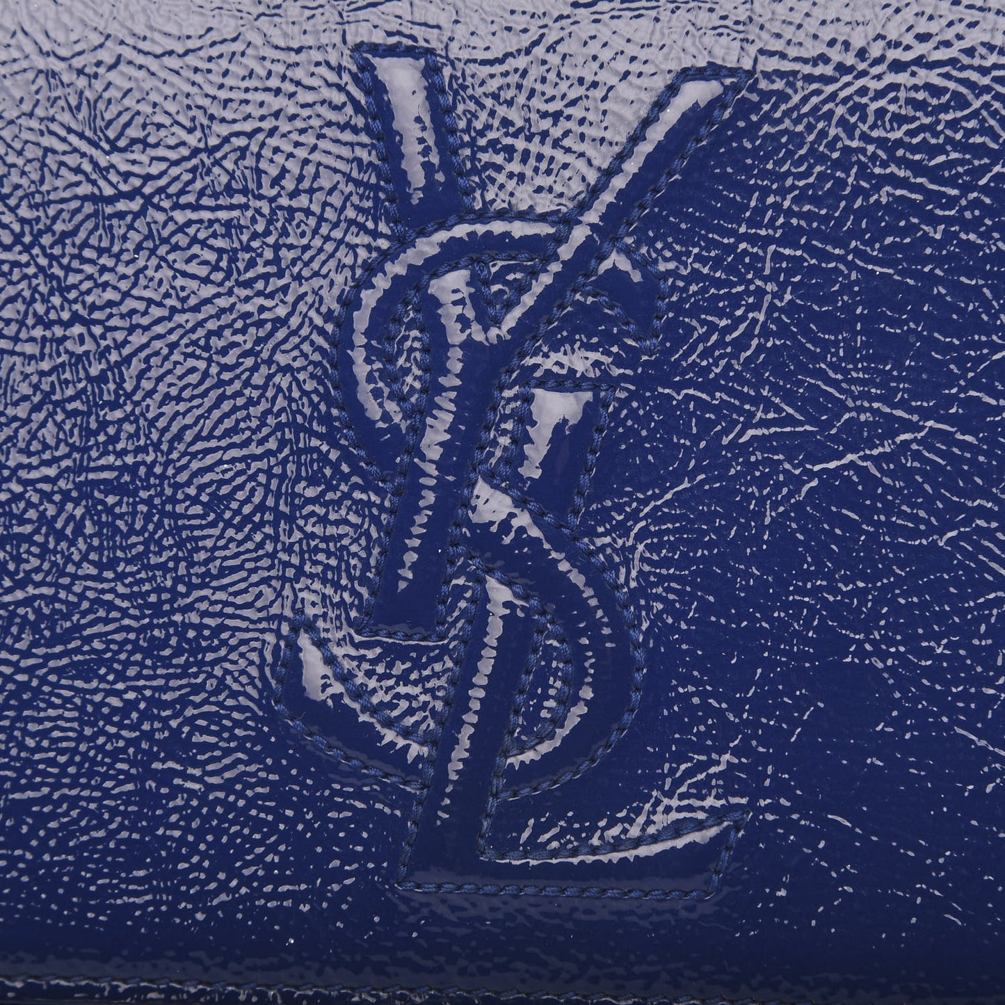 Textured Patent Monogram Large Belle De Jour Clutch Royal Blue