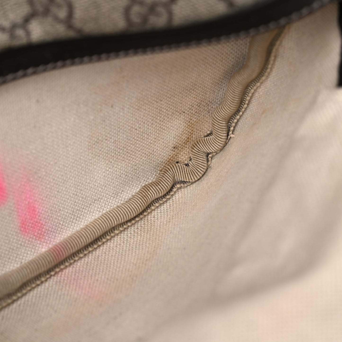 GG Supreme Monogram Belt Bag Dark Brown
