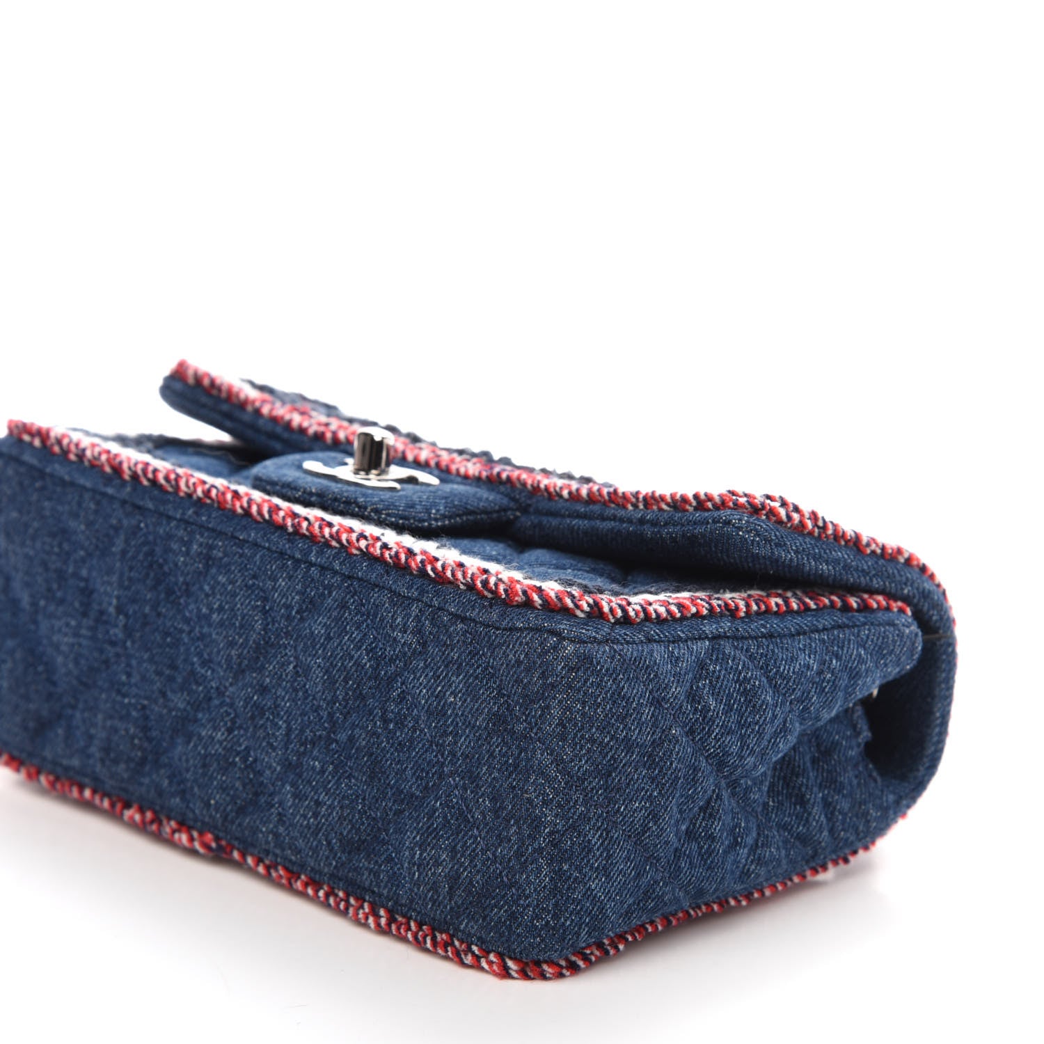 Chanel Denim Braided Mini Rectangular Flap Bag Blue 9 of 10