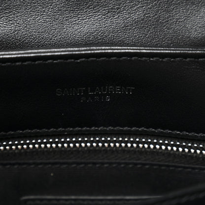 Saint Laurent Calfskin Y Quilted Monogram Toy Loulou Crossbody Bag Black 6 of 12