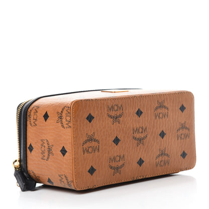 MCM Visetos Vanity Case Cognac Black 4 of 11