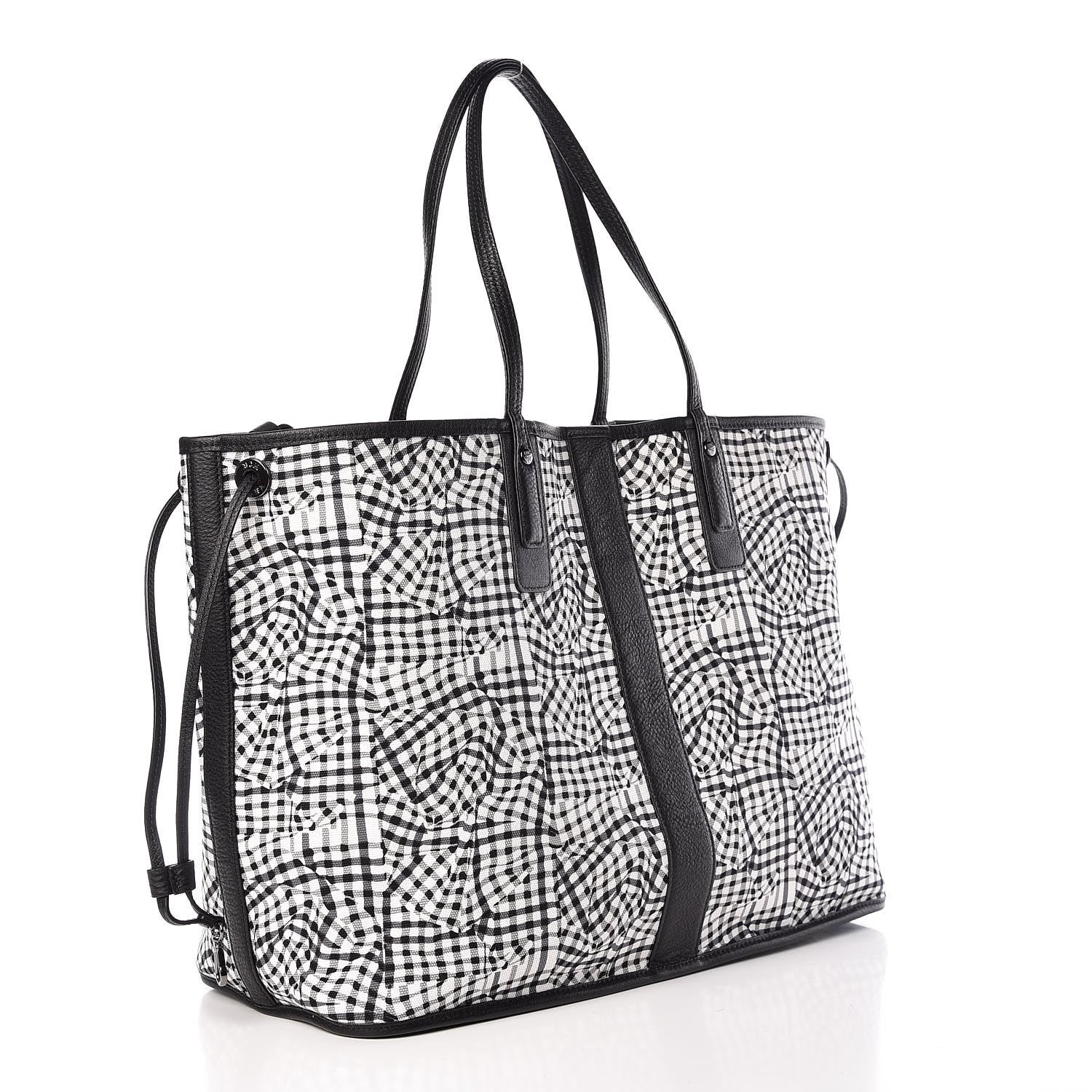 MCM Visetos Large Liz Reversible Shopper Tote Black 5 of 13