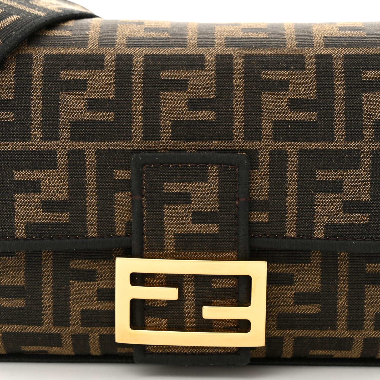 Fabric Jacquard FF 1974 Medium Baguette Tobacco Moro Black
