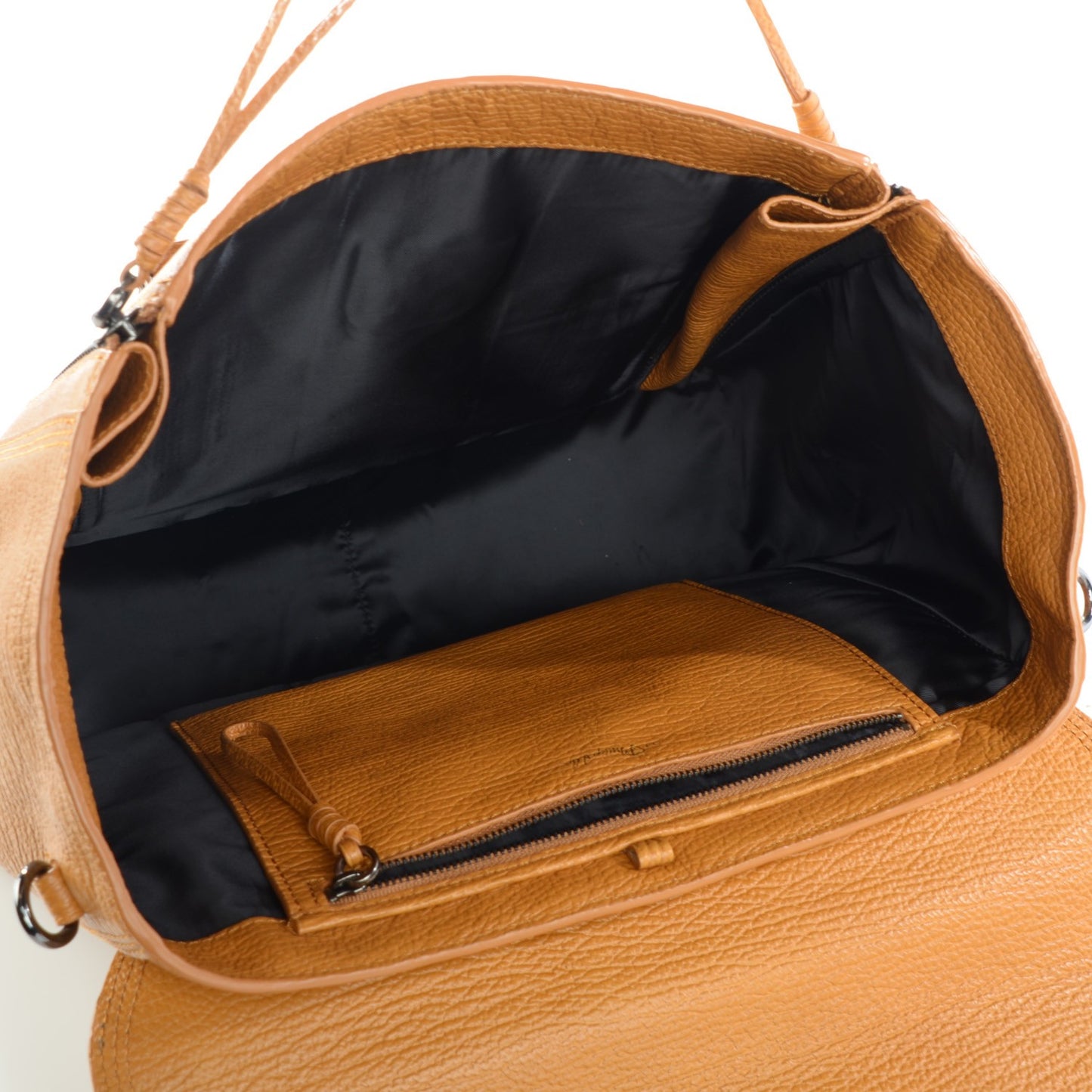 3.1 Textured Calfskin Medium Pashli Satchel Amber