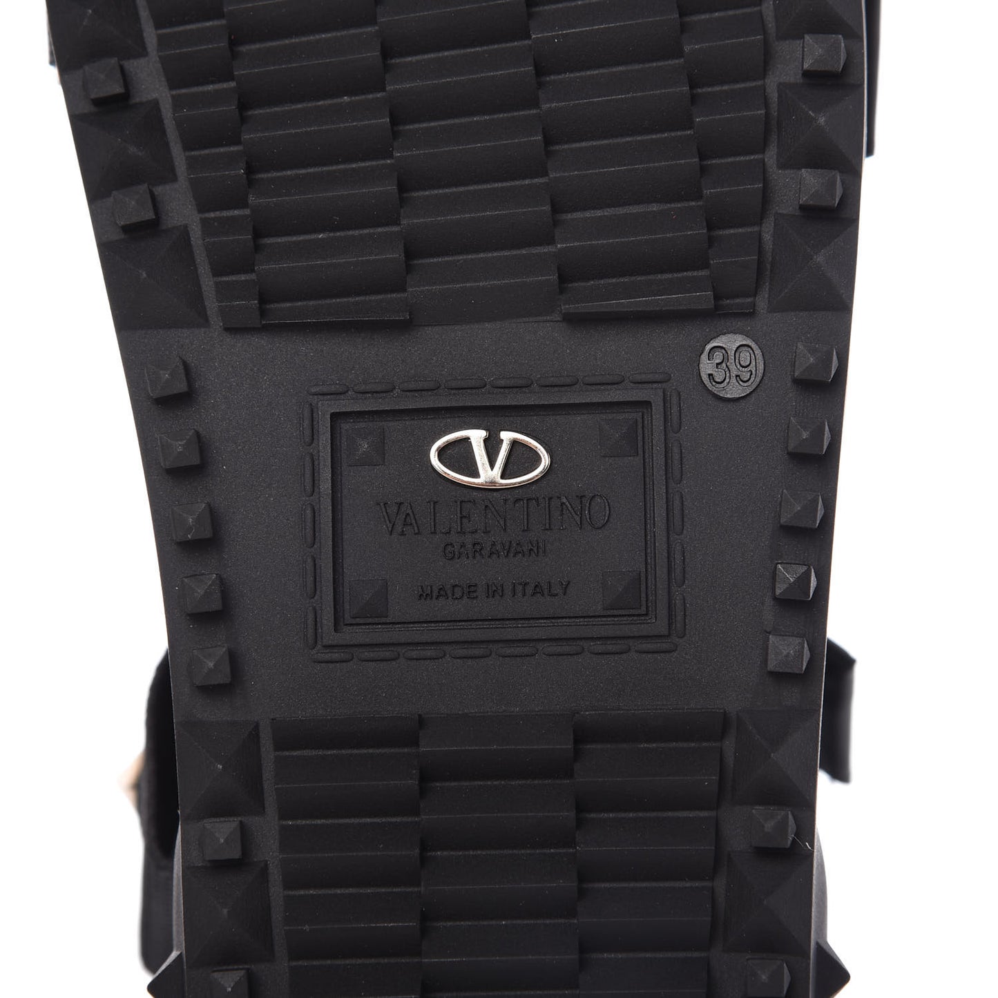 Nylon Rockstud Velcro Espadrille Sandals 39 Black