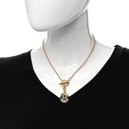 Hermes Permabrass Buffalo Horn Chaine d'Ancre Toggle Pendant Necklace Dore 2 of 4