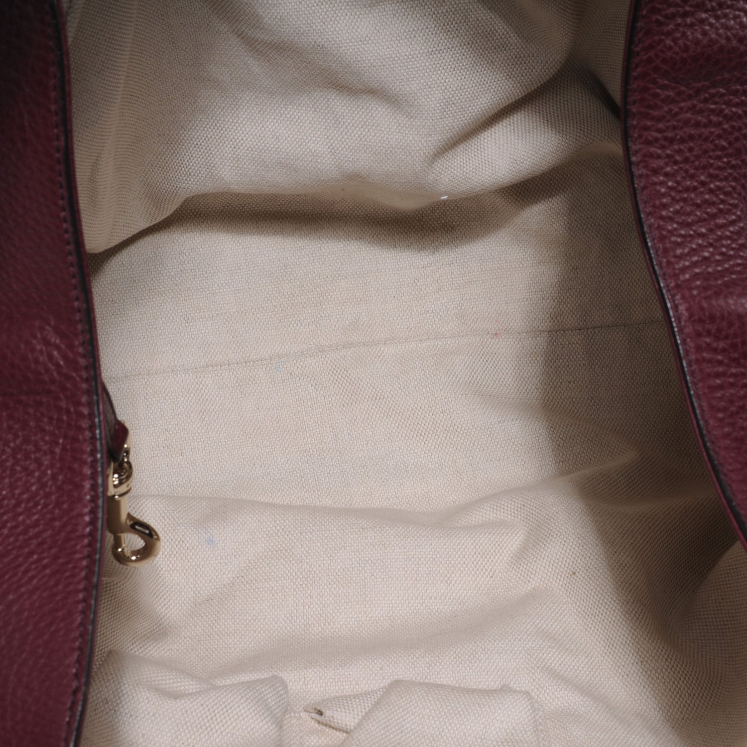 Gucci Pebbled Calfskin Large Soho Shoulder Bag Bordeaux 7 of 7