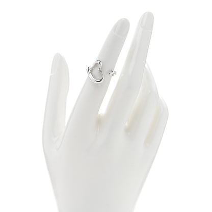 Tiffany Sterling Silver Elsa Peretti Open Heart Ring 47 4 2 of 4