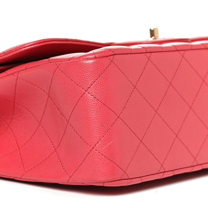 Chanel Caviar Quilted Jumbo Double Flap Dark Pink 9 of 12