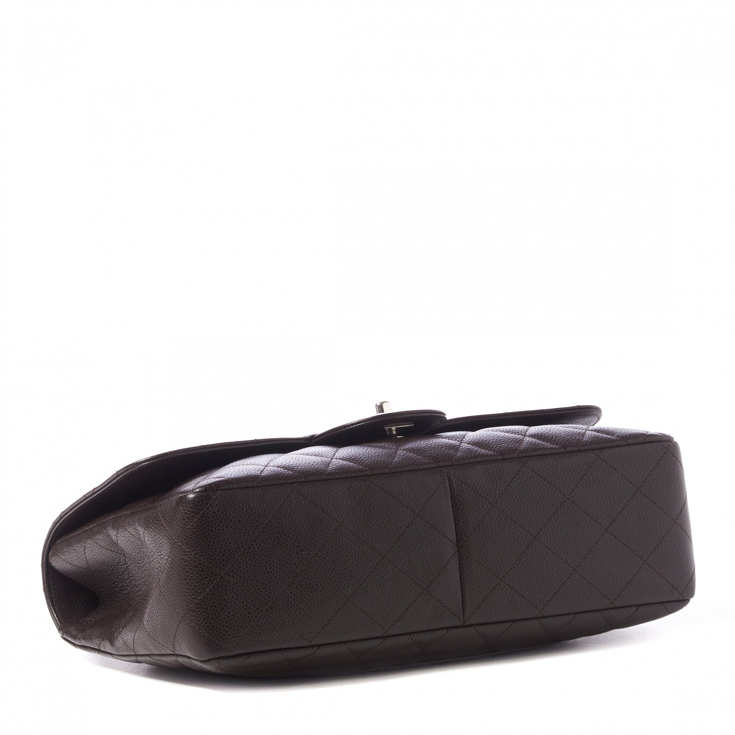 Chanel Caviar Quilted Jumbo Single Flap Brown 4 of 10
