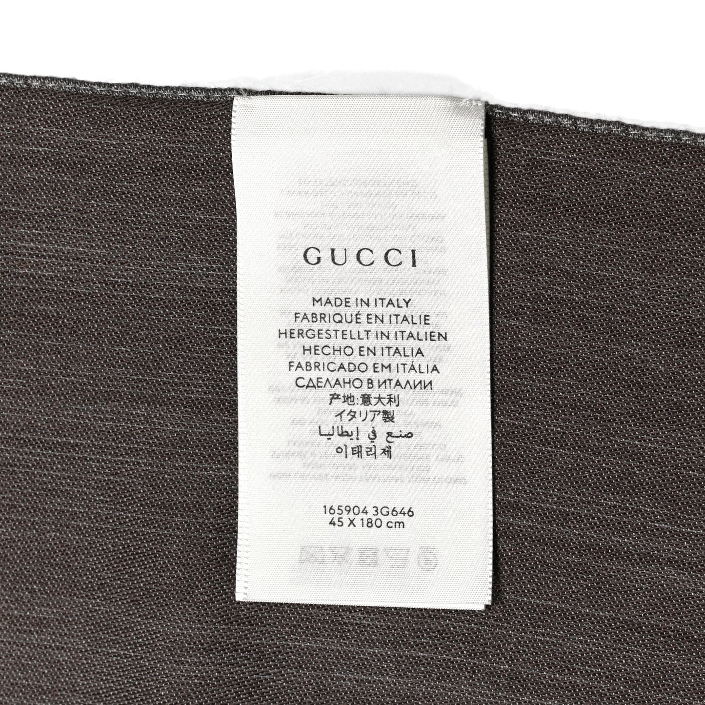 Wool Silk GG Monogram GGNat Scarf Anthracite