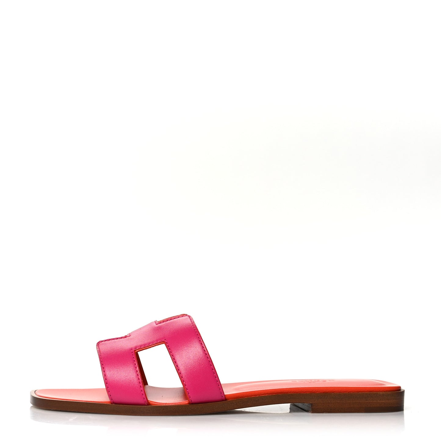 Box Calfskin Oran Sandals 38 Rose Flash Orange H