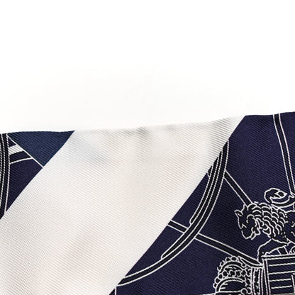 Hermes Silk Springs Springs Twilly Marine Creme Petrole 5 of 5