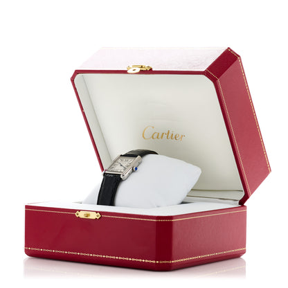 Cartier Stainless Steel Alligator 24mm Tank Solo Quartz Watch 5 of 5