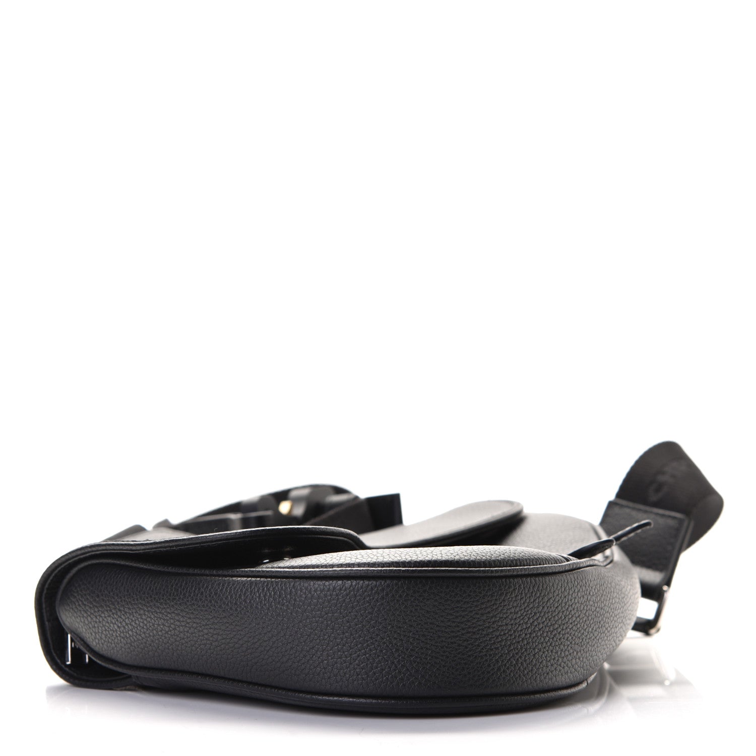 Christian Dior Calfskin Mens Saddle Bag Black 3 of 5