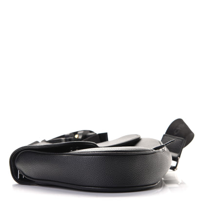 Christian Dior Calfskin Mens Saddle Bag Black 3 of 5