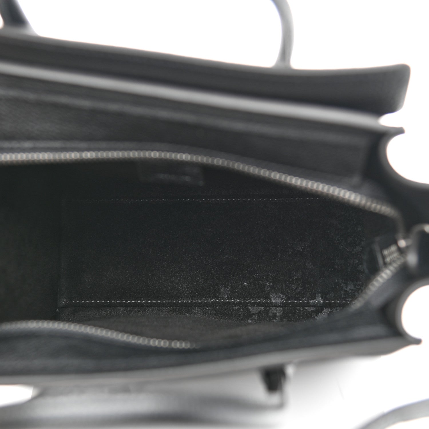 Celine Drummed Calfskin Nano Luggage Black 5 of 9