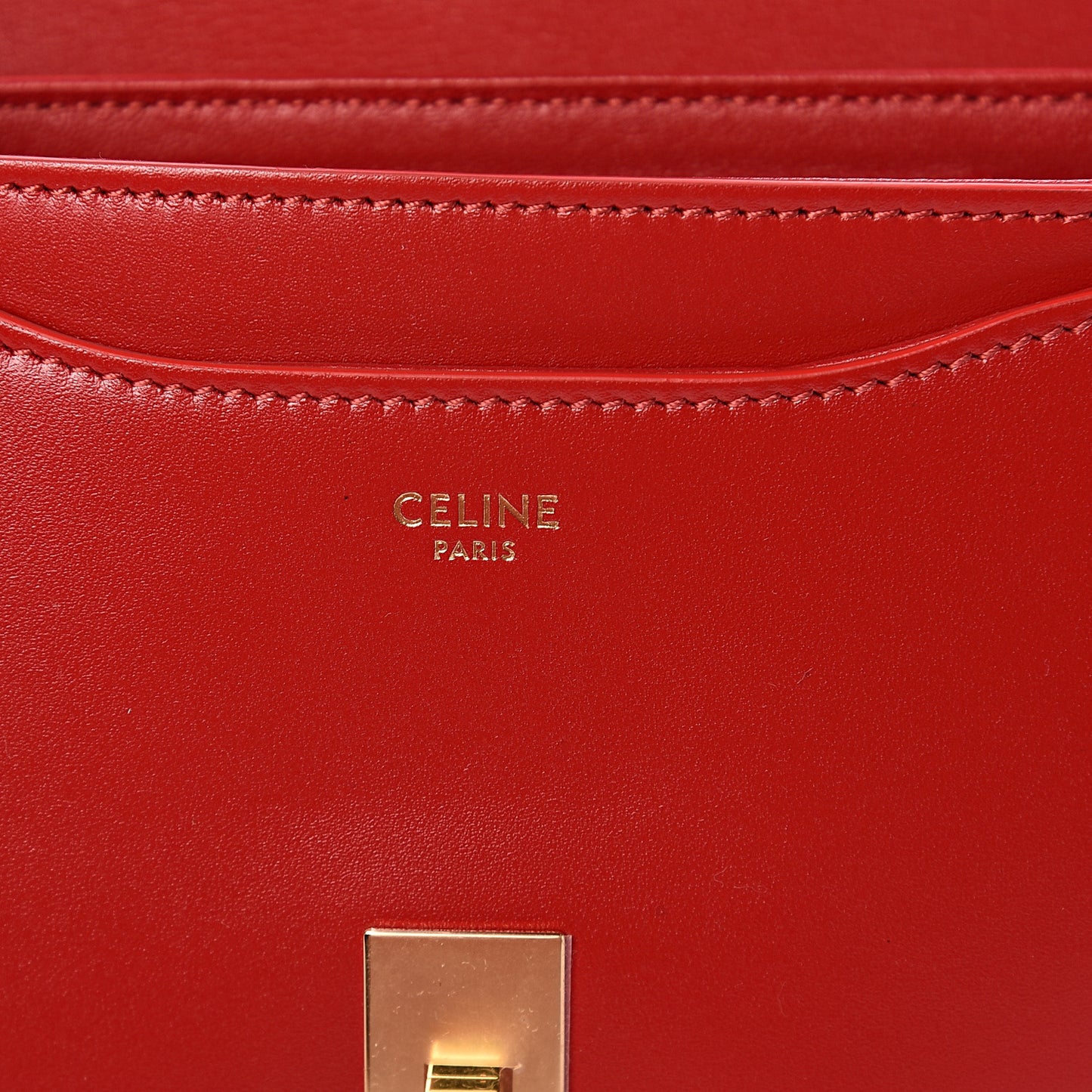 Satinated Calfskin Besace Small 16 Red