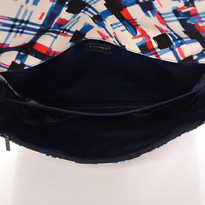 Chanel Canvas Printed XXL Travel Flap Bag White Blue Red Black 6 of 15