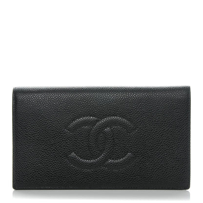Chanel Caviar Timeless CC Yen Wallet Black 1 of 8